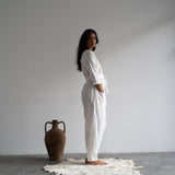 IRIS - WHITE Linen Jumpsuit