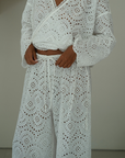 CELESTE - WHITE Broderie Pants