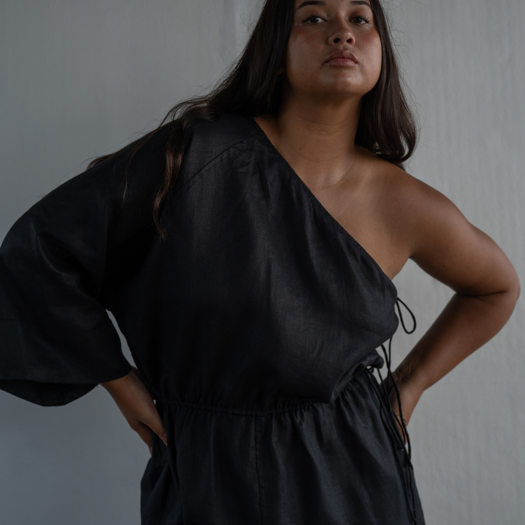 ATHENA - BLACK Linen Jumpsuit