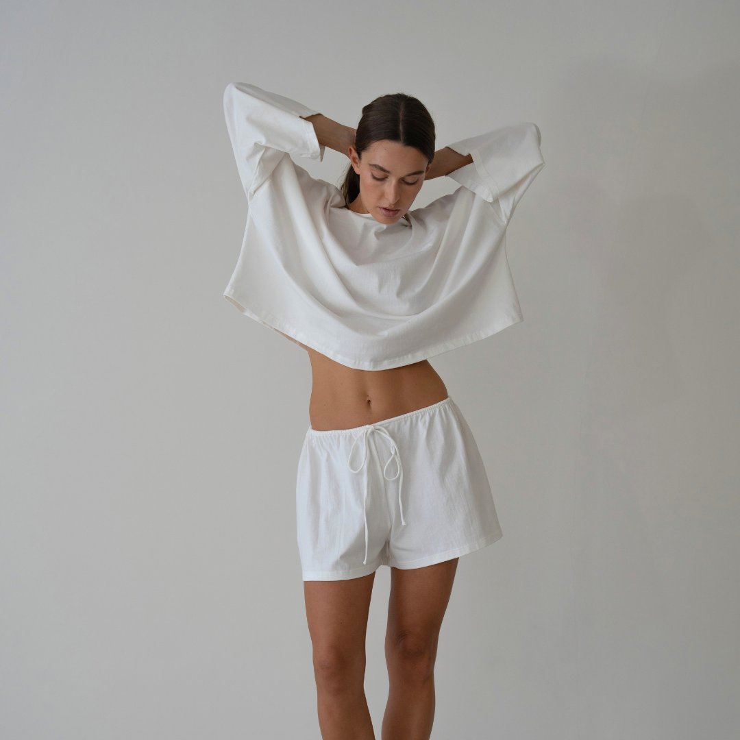 FRED - WHITE Jersey Short