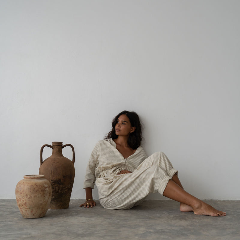 IRIS - Organic Stripe Jumpsuit