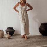 MILLIE - CREAM Knit Jumpsuit