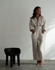 IRIS - NATURAL Linen Jumpsuit