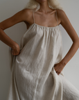 PIA - NATURAL Linen Dress