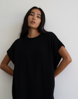 IONE - BLACK Knit Sack Dress