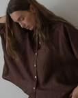 ELIZA - Chocolate Linen Shirt