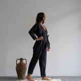 AD - BLACK Linen Jumpsuit