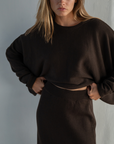 NIAS - CHOCOLATE Crop Sweater