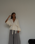 MARK - CREAM Knit Wrap Cardigan