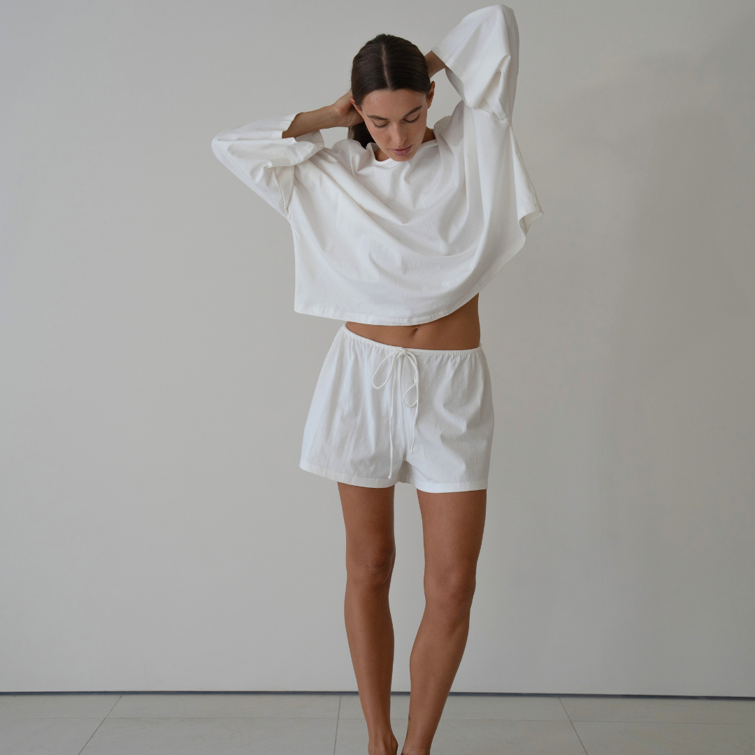 FRED - WHITE Jersey Short