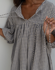 OTTALIE - Linen Gingham Dress