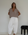 CELINE - FAWN Buttoned Knit Top