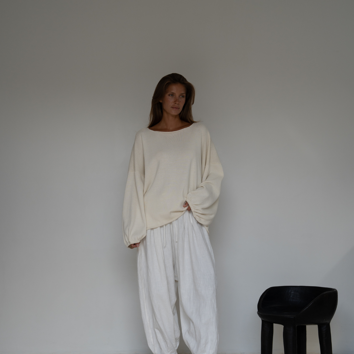 ADELINE - Cream Knit Sweater