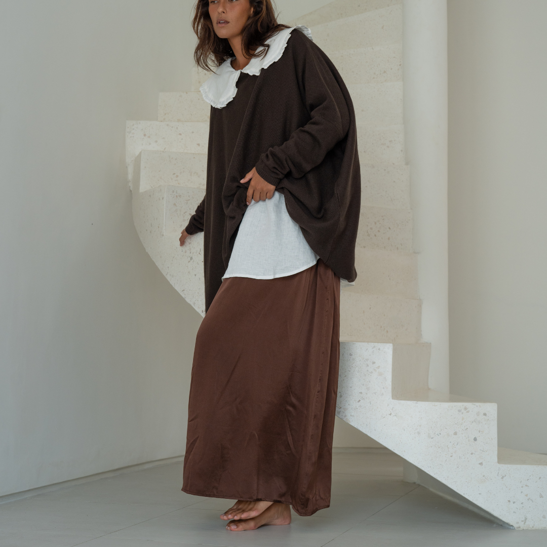 NIAMH CHOCOLATE Oversized Knit Sweater1