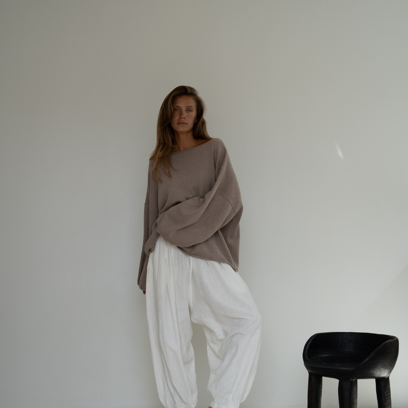 ADELINE - FAWN Knit Sweater