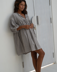 OTTALIE - Linen Gingham Dress