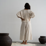 JULIAN - Ochre Check Blouse