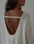 ANGEL DRESS - CREAM Open-Back Knit