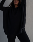 NIAMH - BLACK Oversized Knit Sweater