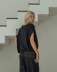 CELINE - BLACK Buttoned Knit Top