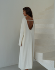 ANGEL DRESS - CREAM Open-Back Knit