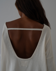 ANGEL SWEATER - CREAM Open-Back Knit