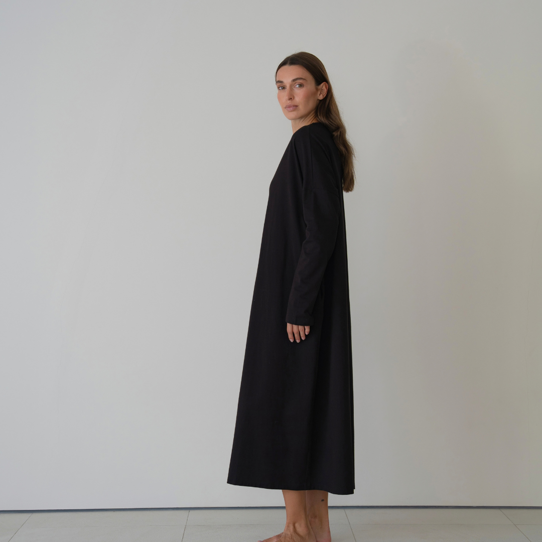 JANE - BLACK Jersey Dress
