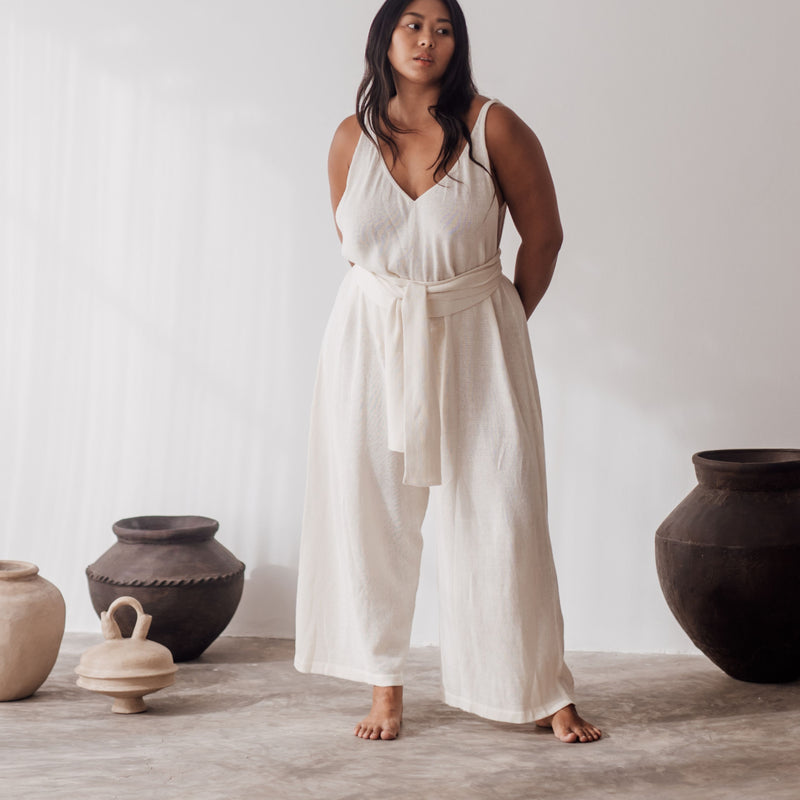 MILLIE - CREAM Knit Jumpsuit
