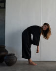 ATHENA - BLACK Linen Jumpsuit