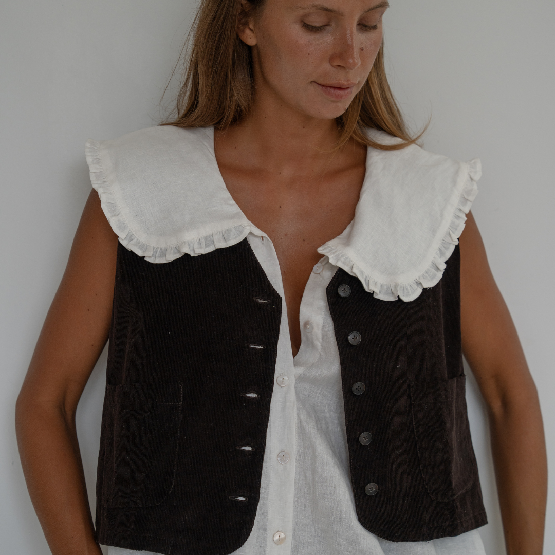 ANOUK - CHOCOLATE Corduroy Vest