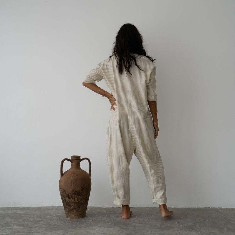 IRIS - Organic Stripe Jumpsuit