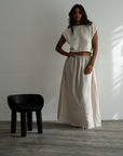 RAE - NATURAL Linen Skirt