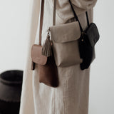 AGNES- TAN Leather Pouch