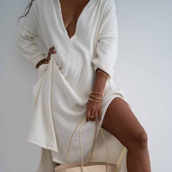 LOLA - CREAM Knit Dress