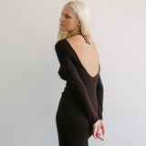 ALINTA - CHOCOLATE Knit Dress