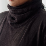MABLE - CHOCOLATE Knit Turtle Neck Pullover