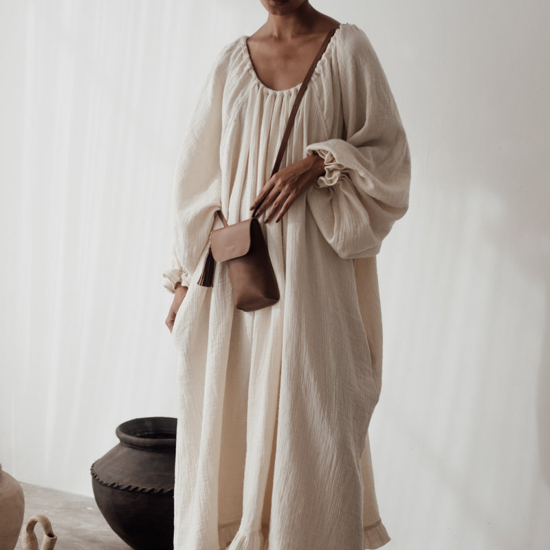 AGNES- TAN Leather Pouch