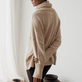 MABLE - SAND Knit Turtle Neck Pullover
