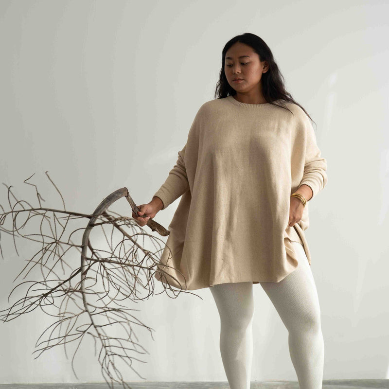 NIAMH - SAND Oversized Knit Sweater