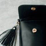 AGNES- BLACK Leather Pouch