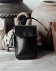 AGNES- BLACK Leather Pouch