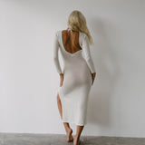 ALINTA - CREAM Knit Dress