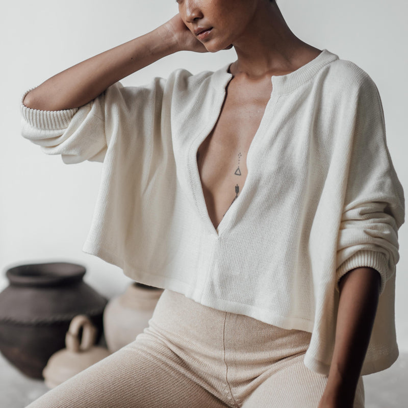 LOTTE - CREAM Knit Top