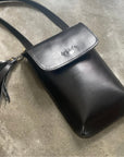 AGNES- BLACK Leather Pouch