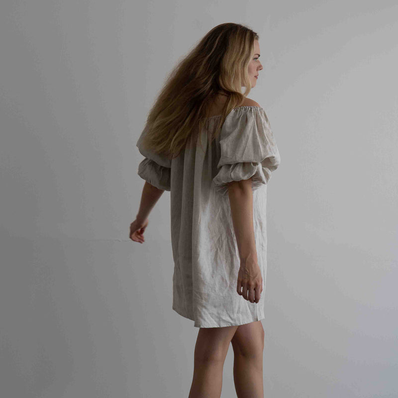 CHLOE - Double Puff Sleeve Dress