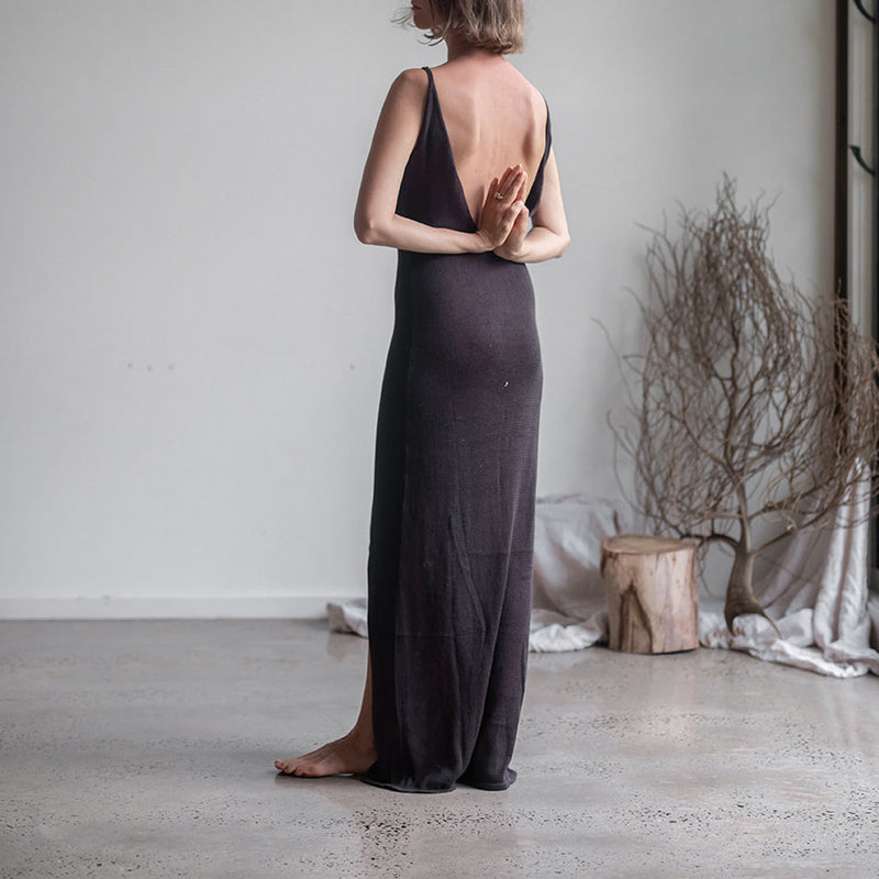 JUNI - SAND Knit Slip Dress