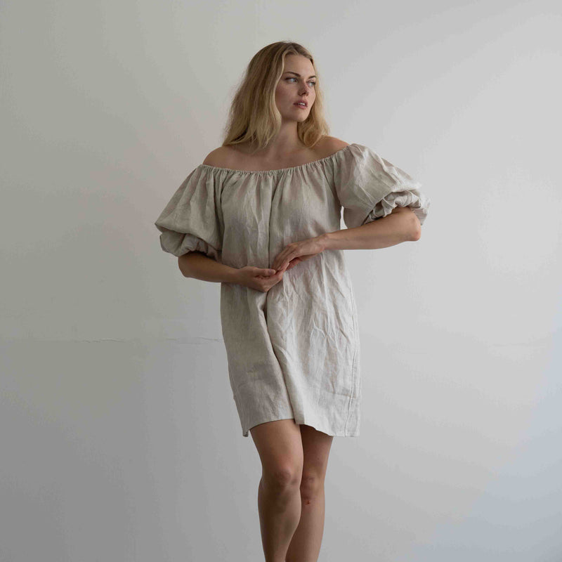 CHLOE - Double Puff Sleeve Dress