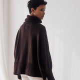 MABLE - CHOCOLATE Knit Turtle Neck Pullover