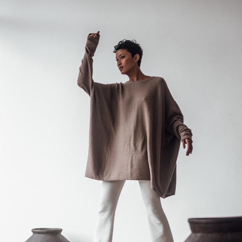 NIAMH - FAWN Oversized Knit Sweater