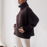 MABLE - CHOCOLATE Knit Turtle Neck Pullover